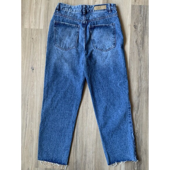 Cotton On Jeans Women’s Sz6 High Waisted 90s Blue Denim Pants Distressed Stretch - Picture 10 of 15